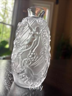 Lalique French Glass Femme Fleurs Bud Vase 4 / 10cm Woman & Flowers- Mint
