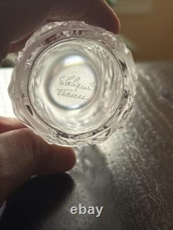 Lalique French Glass Femme Fleurs Bud Vase 4 / 10cm Woman & Flowers- Mint