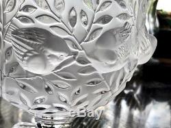 Lalique Frosted Crystal Elizabeth Vase Mint Signed Authentic Excellent Quality