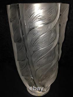 Lalique Large Crystal Liseron Vase Excellent