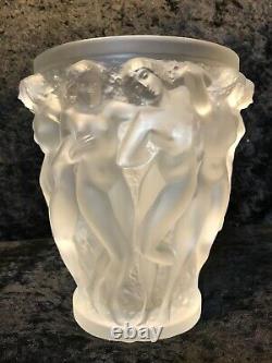 Lalique Large Frosted Bacchantes Vase