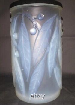 Lalique Laurier Pattern Opalescent Glass Vase