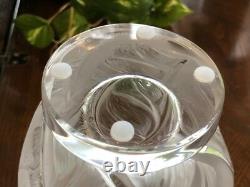 Lalique Liseron Vase Signed and Guaranteed Authentic 9.25 Tall MINT