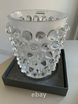 Lalique MOSSI VASE CLEAR CRYSTAL 1220700