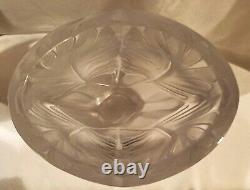 Lalique Noailles Frosted Crystal Art Glass Vase French 20th Century MInt Nice