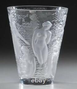 Lalique Ondines Vase Signed Lalique France