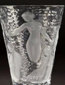 Lalique Ondines Vase Signed Lalique France