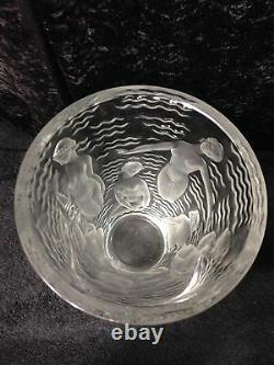 Lalique Ondines Vase Signed Lalique France