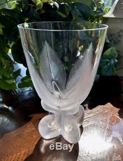Lalique Osmonde Vase Mint Condition Signed Guaranteed Authentic 8 Inches Tall