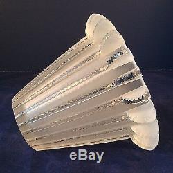 Lalique Royat Crystal Art Deco Clear Frosted Design R Lalique 150th Anniv France