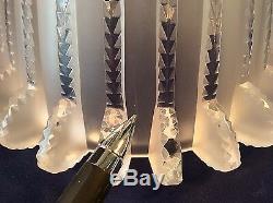 Lalique Royat Crystal Art Deco Clear Frosted Design R Lalique 150th Anniv France