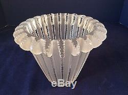 Lalique Royat Crystal Art Deco Clear Frosted Design R Lalique 150th Anniv France