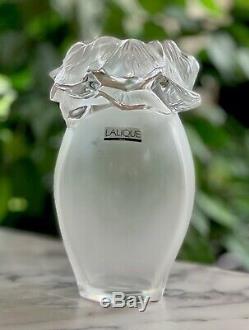 Lalique Saint Barth Vase Signed Mint Condition French Crystal 8.75 Tall