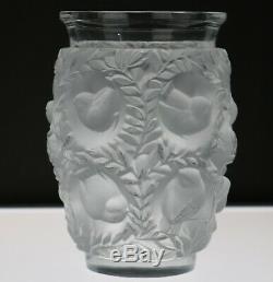 Lalique Signed Crystal Vase Bagatelle 12 Love Birds in Foliage Made in France