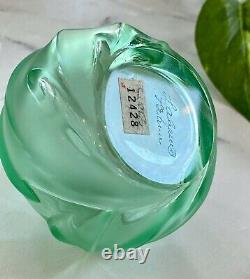Lalique Soliflore Vase in Light Turquoise Crystal New and Unused Condition