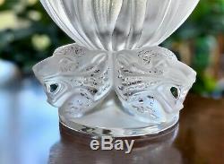 Lalique Three (3) Jaguars Vase Large Heavy Mint Condition Signed & Numbered