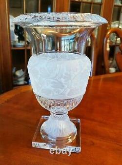 Lalique Versailles Glass Vase 12 Tall Unsigned