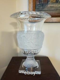 Lalique Versailles Glass Vase 12 Tall Unsigned