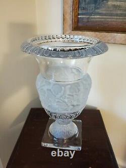 Lalique Versailles Glass Vase 12 Tall Unsigned