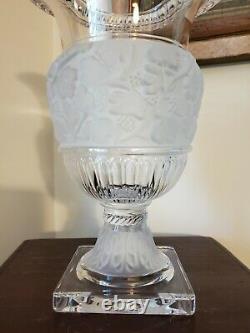 Lalique Versailles Glass Vase 12 Tall Unsigned