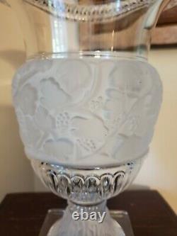 Lalique Versailles Glass Vase 12 Tall Unsigned