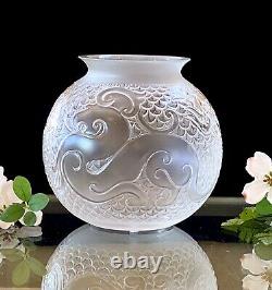 Lalique Xian Dragon Vase Signed MINT New Condition with Box Signed Retail $2,100