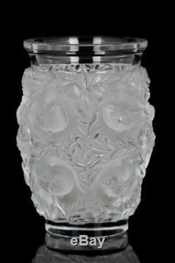 Lalique bagatelle crystal vase,'love birds