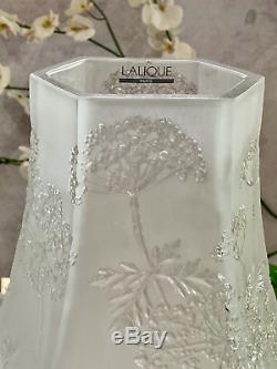 Large 11.4 inch Lalique Ombelles Vase Perfect Mint Condition