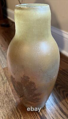 Large 13 Antique Legras Estate French Cameo Glass Vase