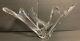 Large French France Glass Vase Mid Century Modern Art Deco Clear Curved Glass