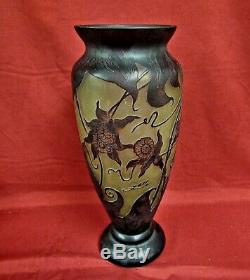 Large Galle Signed Cameo Vase