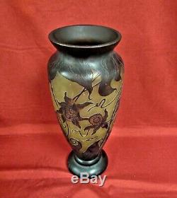 Large Galle Signed Cameo Vase