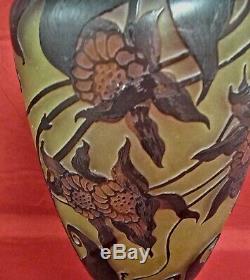 Large Galle Signed Cameo Vase