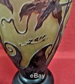 Large Galle Signed Cameo Vase