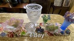 Large Lalique Ondines Crystal Nudes Vase Gorgeous Perfection # 123800