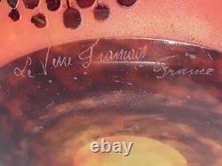 Le Verre Francais cameo glass vase. Art deco. Campanules. France