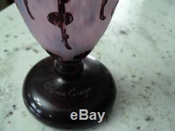 Le Verre Francaise Vase Art Deco 8.5 Tall Schneider Cameo Pink