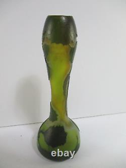 Legras Cameo French Art Glass Bud Vase