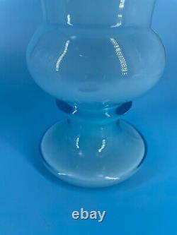 Light French Glass Opaline Vases Art Glass Elegant Set Of Two (2)