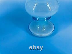 Light French Glass Opaline Vases Art Glass Elegant Set Of Two (2)