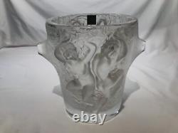 Like New Lalique Crystal Glass Ganymede Nudes French Vase Champagne Ice Bucket