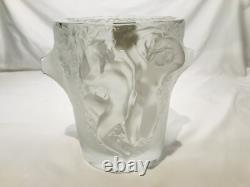 Like New Lalique Crystal Glass Ganymede Nudes French Vase Champagne Ice Bucket