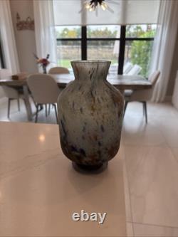 Lorraine Daum Nancy French Art Glass 9 3/4 Tall Vase