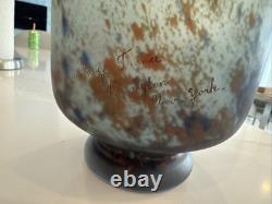 Lorraine Daum Nancy French Art Glass 9 3/4 Tall Vase