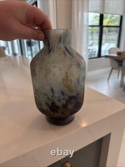 Lorraine Daum Nancy French Art Glass 9 3/4 Tall Vase