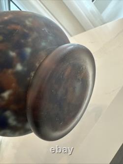 Lorraine Daum Nancy French Art Glass 9 3/4 Tall Vase