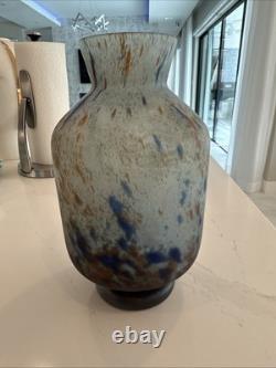 Lorraine Daum Nancy French Art Glass 9 3/4 Tall Vase
