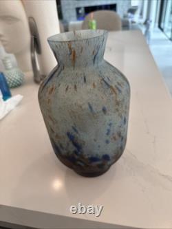 Lorraine Daum Nancy French Art Glass 9 3/4 Tall Vase