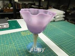 Lovely French Opaline Glass Vase Liliac White Pastel