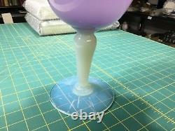 Lovely French Opaline Glass Vase Liliac White Pastel